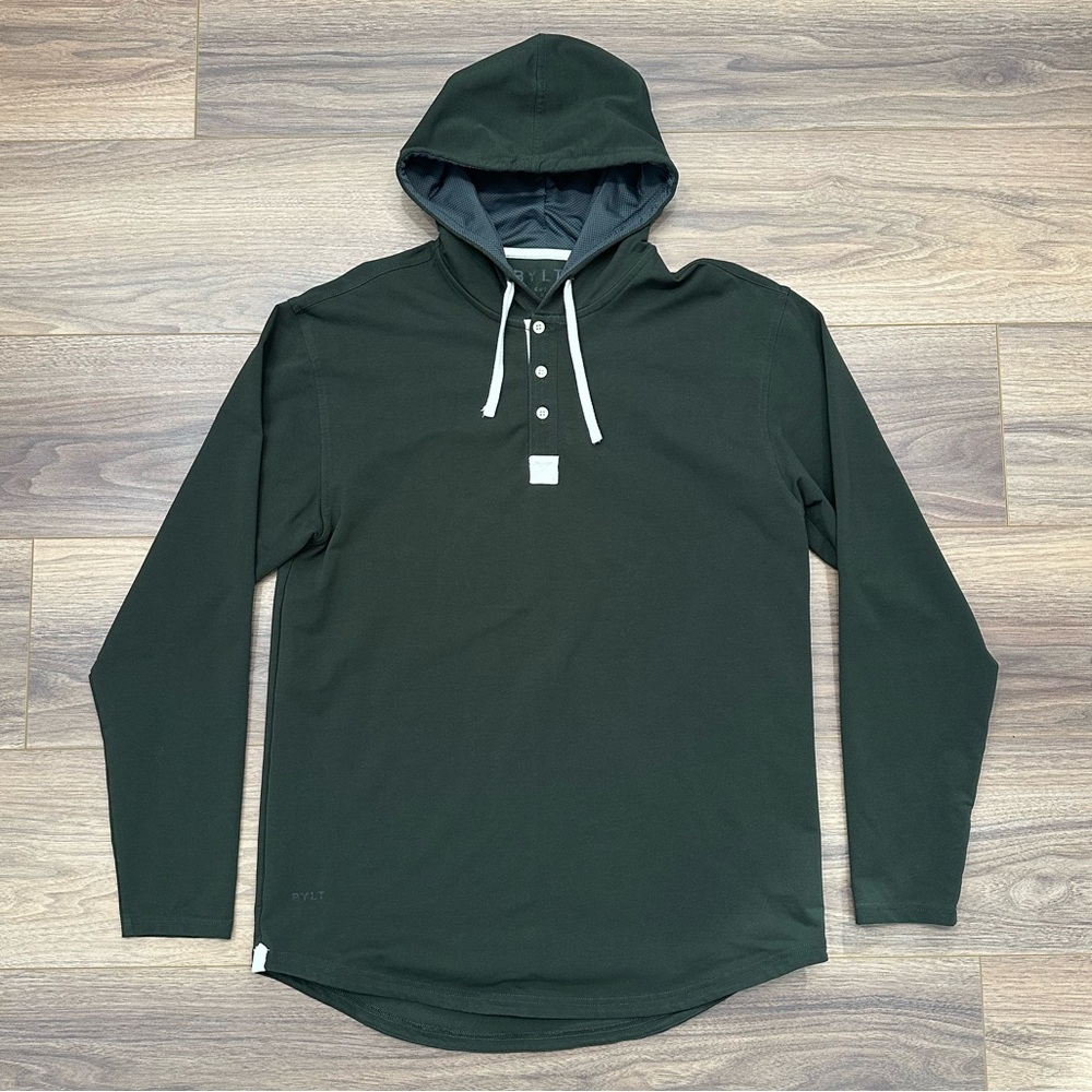 BYLT Basics Dark Green Long Sleeve Hoodie